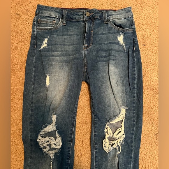 Cello Stylish Blue Distressed Jeans Women’s size 9 - Picture 4 of 8